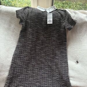 Zara Monochrome Tweed Dress